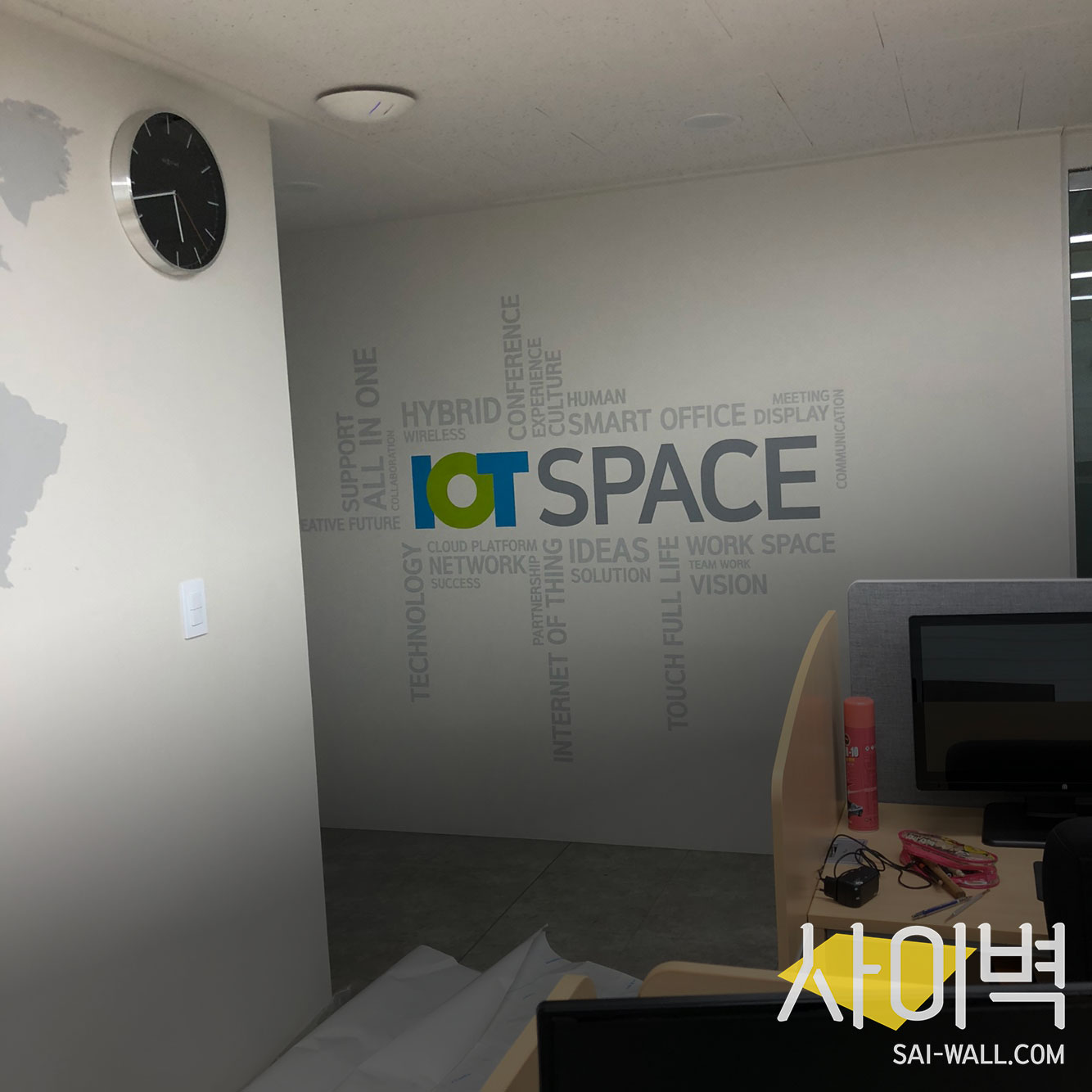 아이오티스페이스 사무실벽화 벽화 시공 사진 5